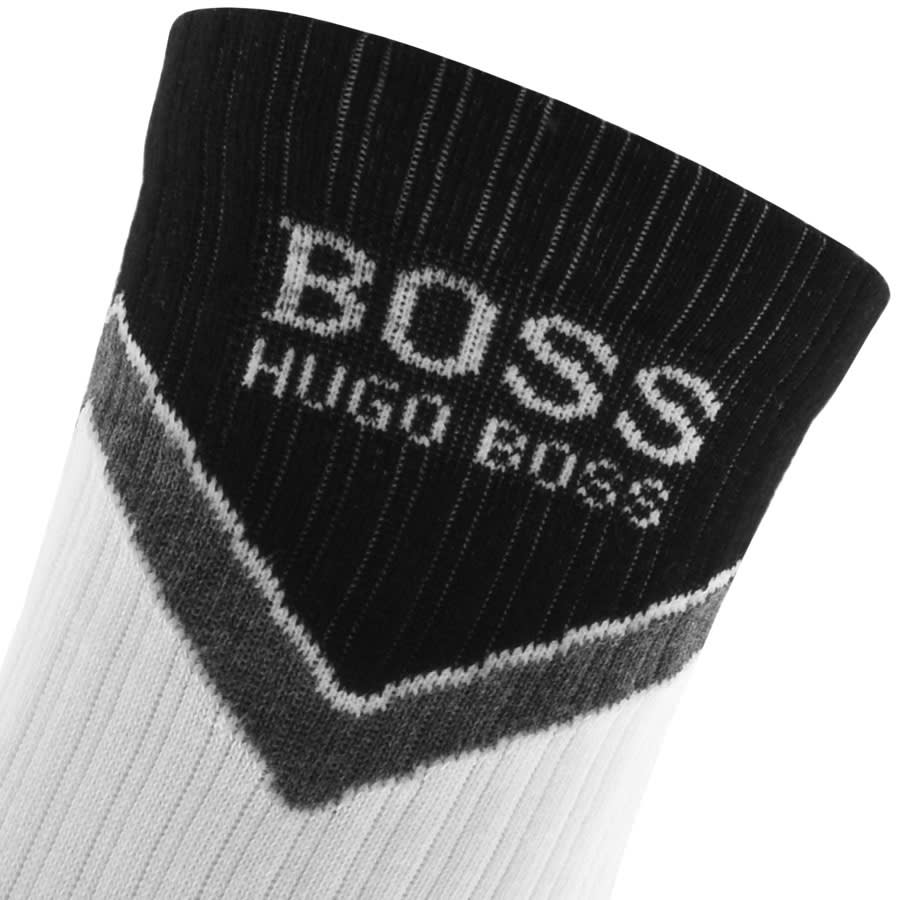 Alternative Image for ProductBOSS Rib Stripe Socks White3